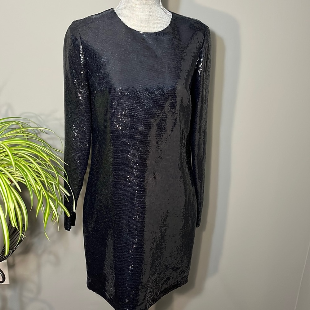 Diane von Furstenberg black sequin dress